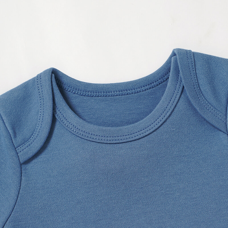Organic Summer Plain Cotton Baby Onesie Bodysuit Lap Shoulder